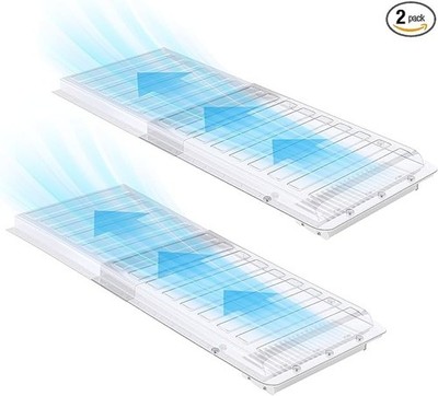 2 Pack Magnetic Air Vent Extender for under Furniture, Upgraded Thickened Floor