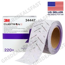 3m 34447 Cubitron Ii Hookit Clean Sanding Sheet Roll Primer Blocking 220 Grit 