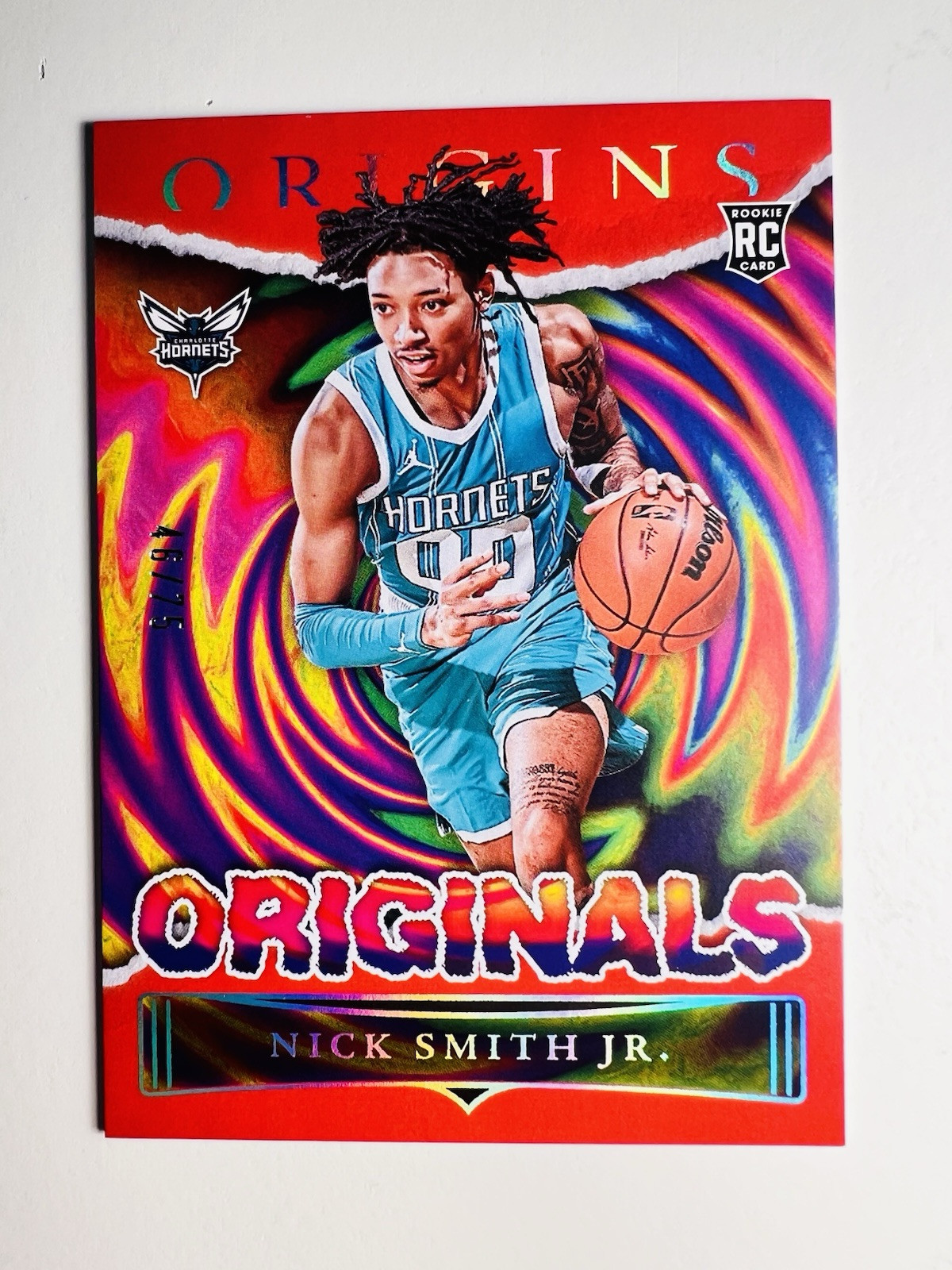 2023-24 Origins Basketball Nick Smith Jr Rookie RC Originals Red #/75 Hornets