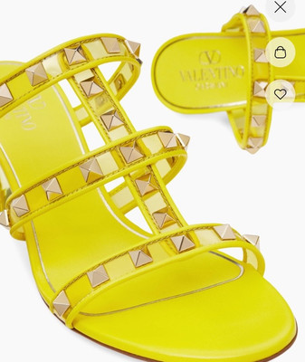 $1150 VALENTINO Garavani Platinum Rockstud Open Toe Plexi Heel Sandals Size 42