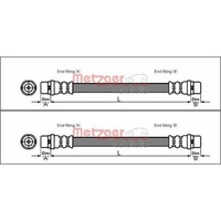 2X Metzger BremsschlÄUche Vorne Beidseitig Passend FÜR Audi A4 A6 Skoda Superb