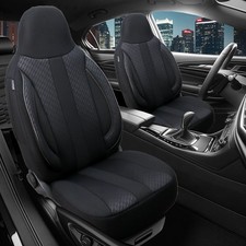 2x Sitzbez&uuml;ge passend f&uuml;r Mercedes Citan W415 (Schwarz) | Vorne | Pilot ZENO504