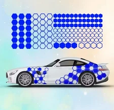 Car Honeycomb Vinyl Decals Car Sticker Kit Auto Body Decor SET OF 2: Car Decals