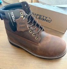 Safety Loong Work Boots Men  s Size 11 Brown Soft Toe Waterproof Leather New