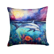 Caroline's Treasures Dolphin Throw Pillow DAC2782PW1414