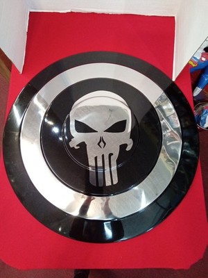 22'' Punisher Skull Round Metal Shield Cosplay Costume Prop NEW US SELLER!