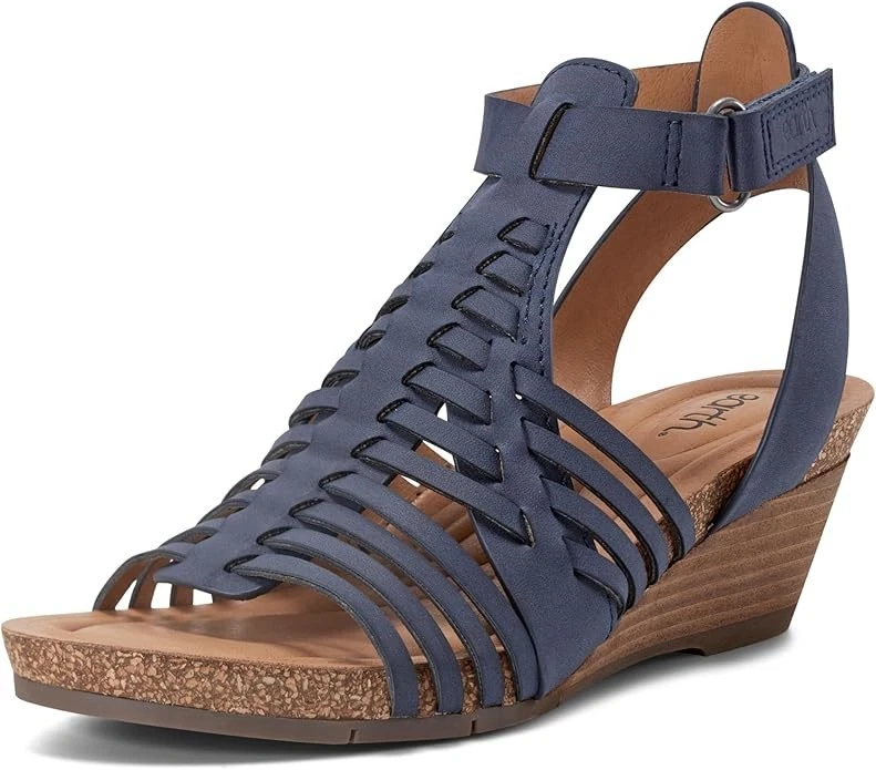 Earth Women's Hattie Fisherman Wedge Sandals - Navy