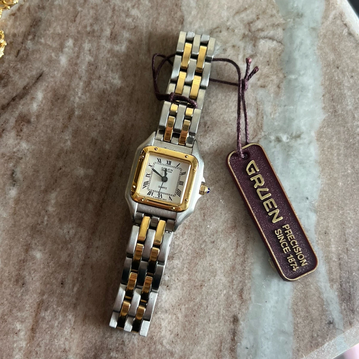 Gruen Precision 358-902 New Battery Scarab Ladies Watch 19MM 7\