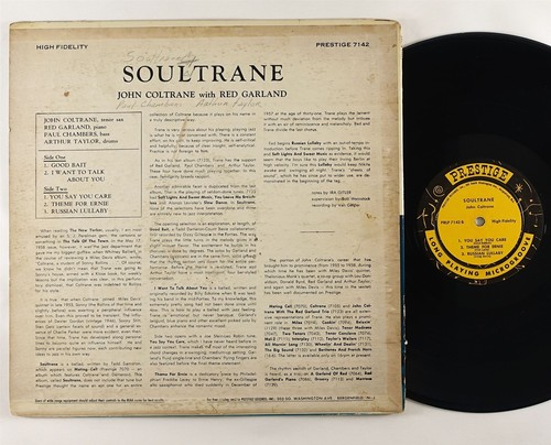John Coltrane "Soultrane" LP Prestige 7142 Mono DG RVG - Picture 2 of 2