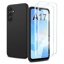 Black Case With Screen Protector For Samsung A16 A17 A26 A36 A56 5G Phone Cover