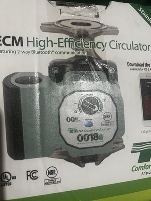 Taco 0018E-SF4 Circulating Pump, Union Stainless VARI-SPEED See Specifications