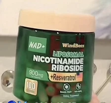 Reus Research NAD+ Liposomal Nicotinamide Riboside Resveratrol 900mg 120Capsules
