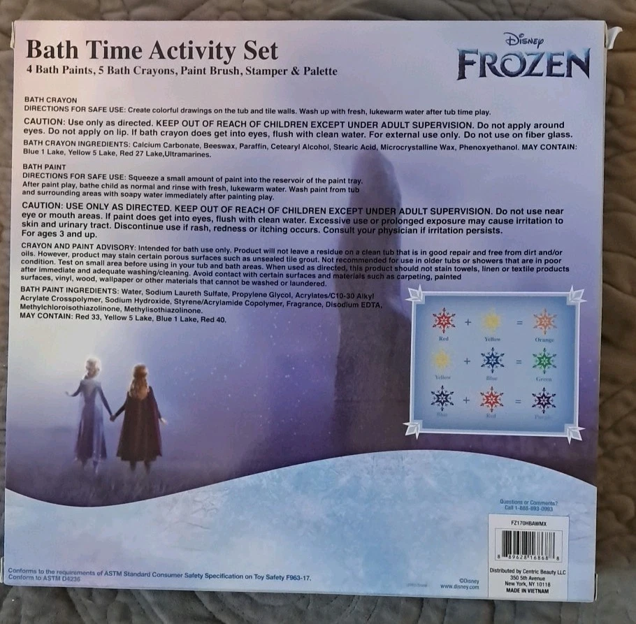 Disney Frozen Bath Time Actividad Juego de 12 Piezas Pintura Imágenes Coloridas NUEVO Foto 3 de 4