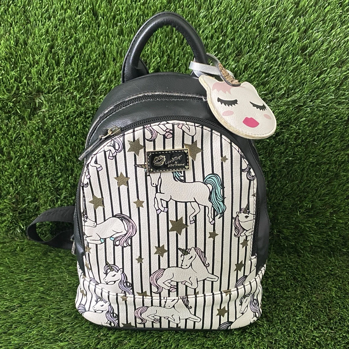 fjallraven mini kanken black backpack with contrast stripes Knken Rainbow Mini Backpack