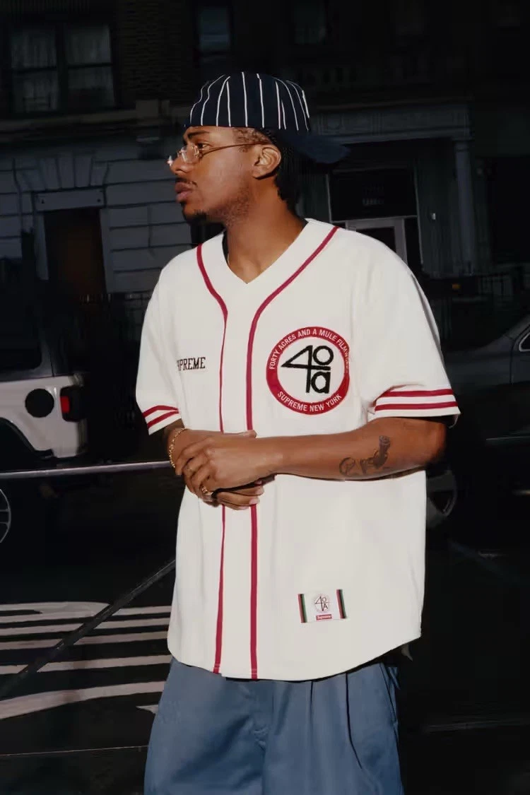 MAILLOT DE BASEBALL SUPREME 40 ACRES SERGÉ naturel taille M