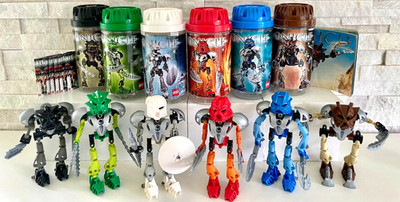 Bionicle Toa Nuva Set of 6: 8566 - 8572 w/Canisters, Comic Books & Manuals