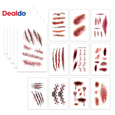 121Pcs Zombie SFX Scar Stickers for Halloween Cosplay Costume Makeup