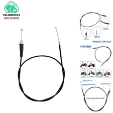 High-Performance 50-Inch Throttle Cable for Mini Bikes - Black, Easy to Install