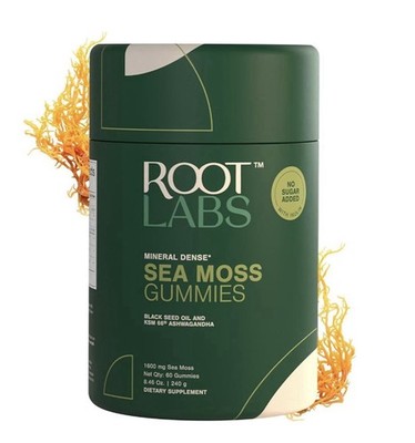 ROOT LABS - SEA MOSS GUMMIES - BERRY FLAVOR -INDIVIDUALLY WRAPPED 60 COUNT