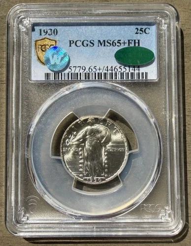 1930 Standing Liberty Quarter Full Head PCGS MS65+FH CAC & SIGHT WHITE !!!