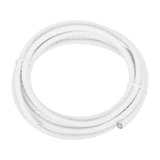 Braided Leather Cord 5x2m Round Braided Faux Leather Bolo String White