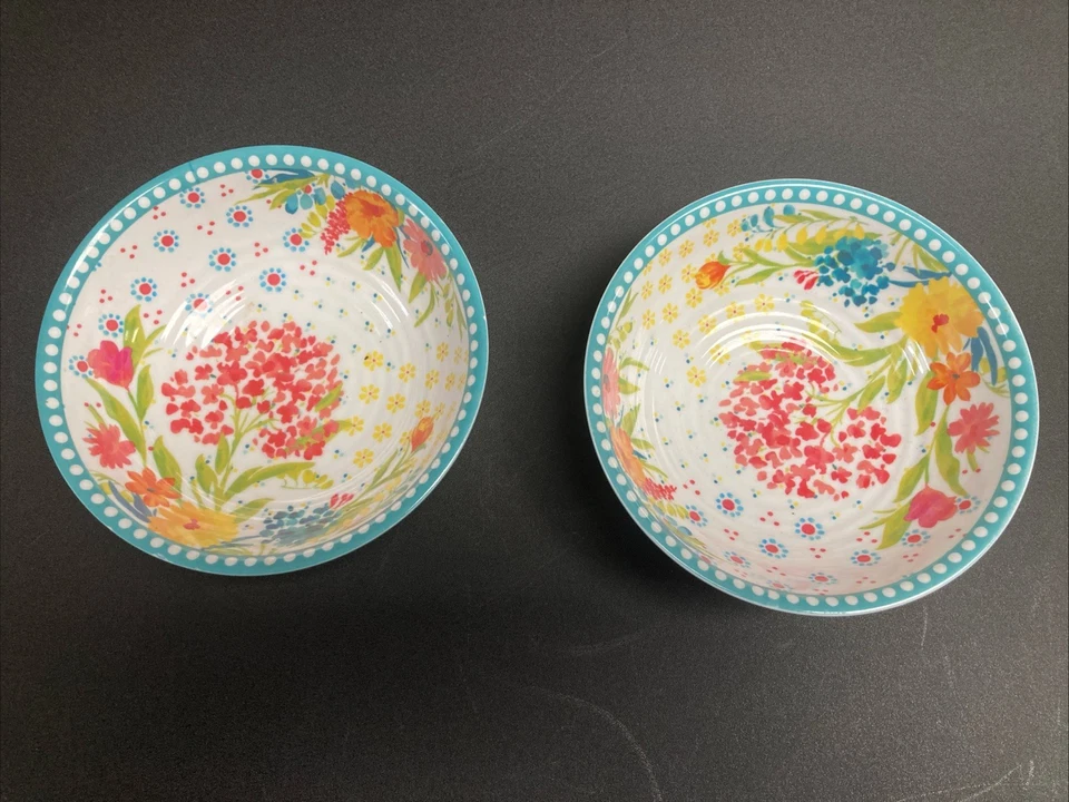 "Lote de 2 cuencos de cereal/sopa/postre florales de 5"" melamina The Pioneer Woman" Foto 2 de 4