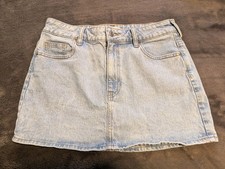 Pacsun Pacific Sunwear Denim Jean Mini Skirt Size 27 Light Wash