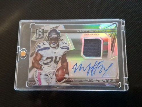 2015 Spectra  Marshawn Lynch 1849 Auto Game Worn Jersey  Seattle Seahawk G2U