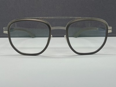 ic! Berlin Eyeglasses Men Women Chrome Gun Large Lenses Pilot Osmium