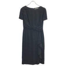 VALENTINO Waist Ribbon Dress Black 44 Used MESC-0