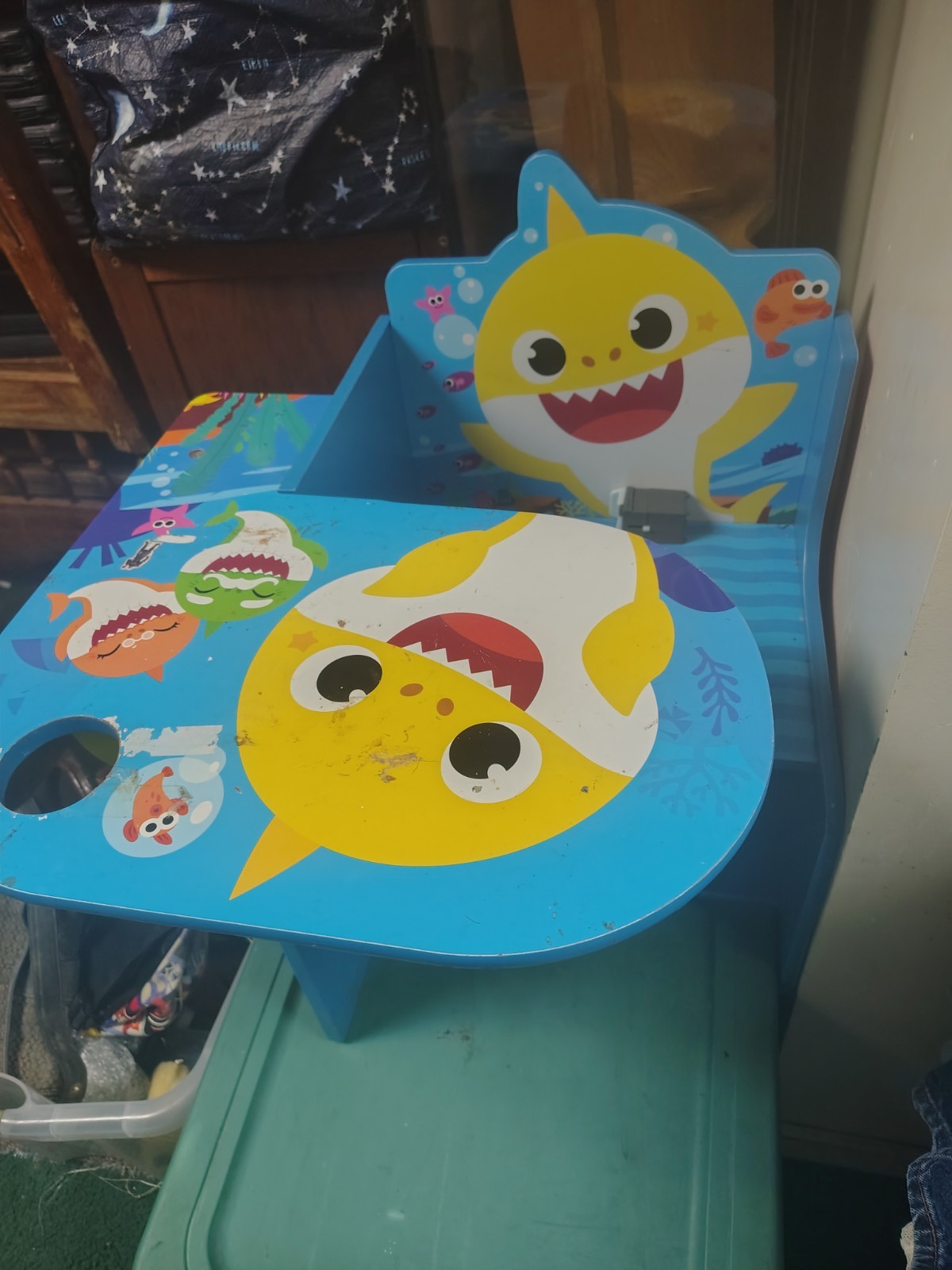 Desk With Storage Bin For Kids Durable Low Height Design