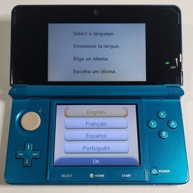 Nintendo 3DS Handheld Console - CTR-001 (USA) - Aqua Blue - w/ Charger & Case
