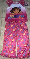 Nickelodeon Dora The Explorer 2 Piece Pajama Set 24M Flame Resistant NWT 