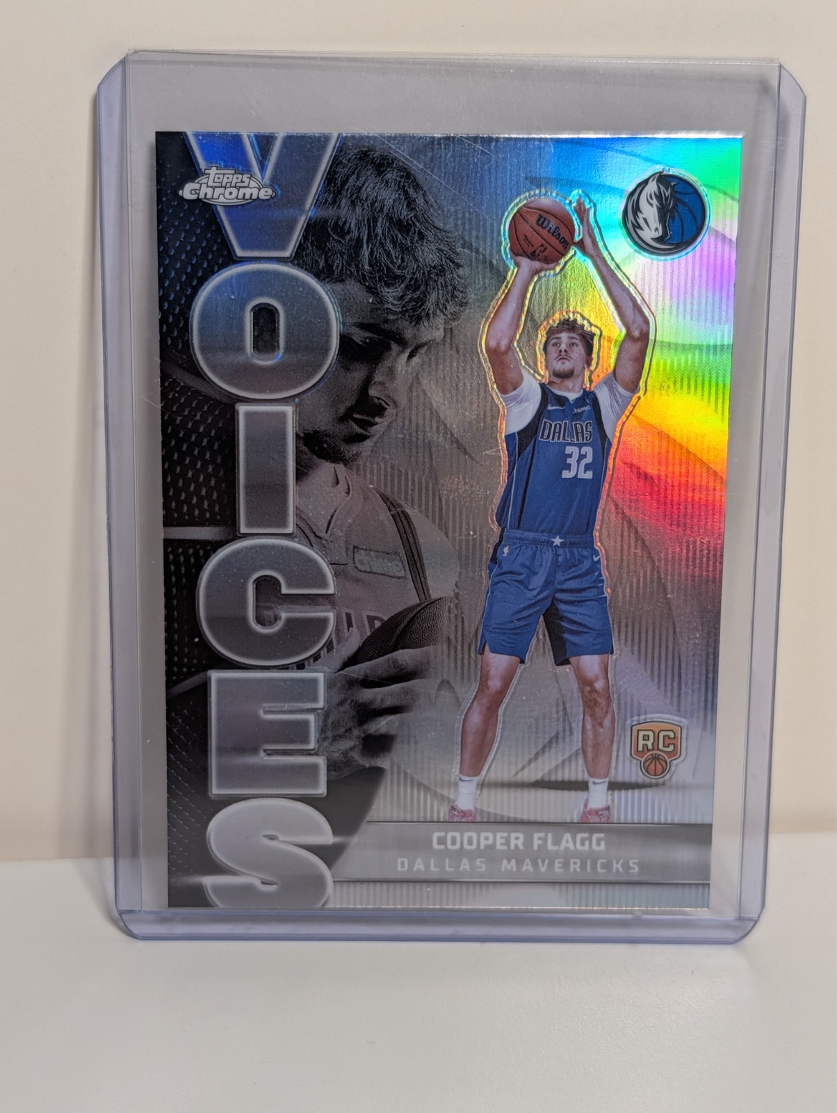 2025 Topps Chrome Basketball Voices Refractor VS-6 Cooper Flagg Rookie Card