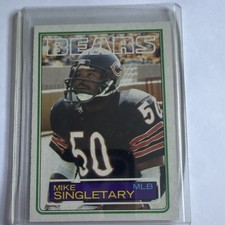 1983 Topps Mike Singletary #38 Rookie Base Set Chicago Bears NFL Football Card. rookie card picture