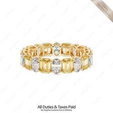 4.00ct Moissanite Yellow Simulated Stone Emer...