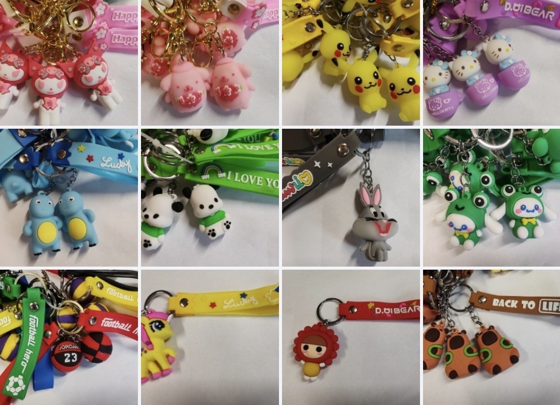 Wholesale Cute Character Keyrings Joblot 5 10 20 50 100 Party Bag Favours Charm image 3