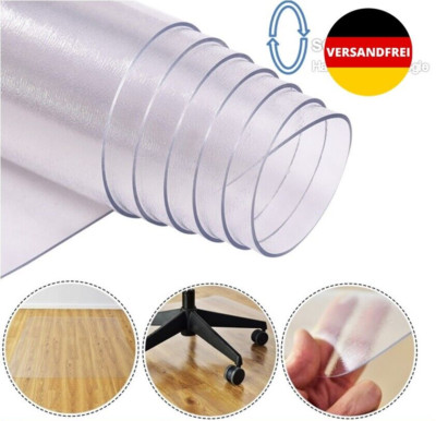 Bodenschutzmatte Transparent  Arbeitsunterlage Bodenmatte Büroschutzunterlage