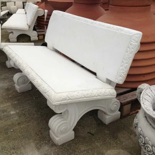 Arredamento da giardino e da esterno bianco in calcestruzzo