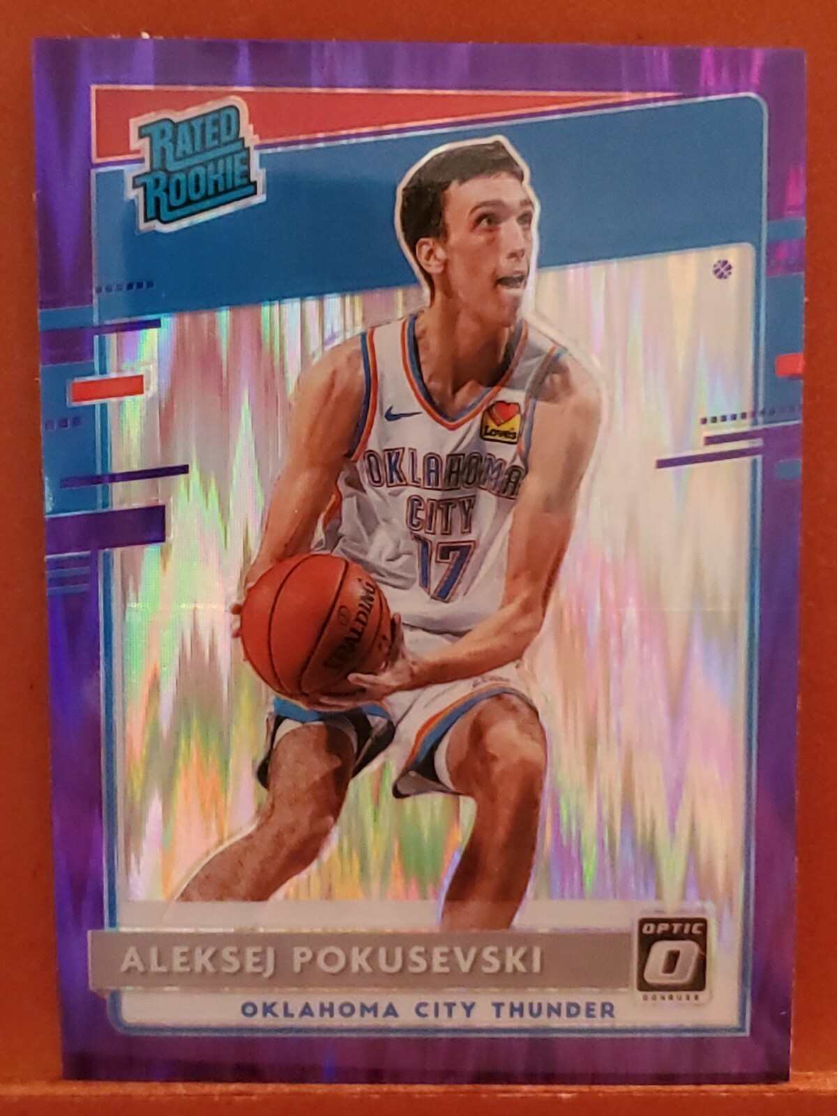 2020-21 Donruss Optic Purple Shock #167 Aleksej Pokusevski RR THUNDER