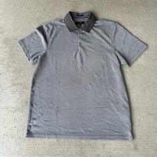 Ted Baker Men  s Gray Short Sleeve Polo Shirt Size 4 M 