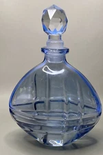SC Blue Lead Crystal 24% Perfume Bottle Made in Italy