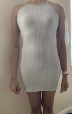 Grey Midi Summer Dress Medium