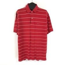 Tommy Hilfiger Striped Golf Polo Shirt Men's XL Short Sleeve 100 Cotton Casual