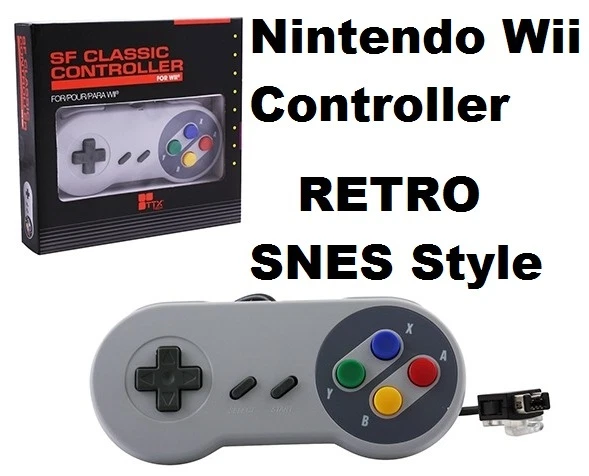 2x TTX Wii Controller RETRO SNES Style MODEL : NXW-761 (849172004276) - [F03] - Image 2 of 2