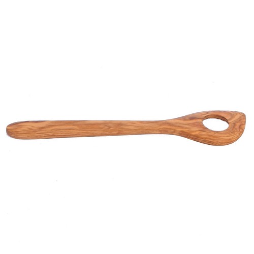 Olive Wood Risotto Spoon, Handmade Wooden Mixing Spoon with 1 hole - AKwood - Picture 3 of 7