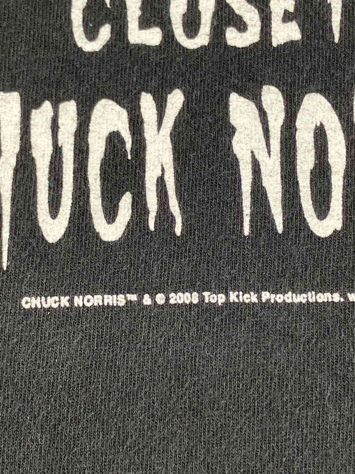 Camisa De Colección Chuck Norris Para Hombres Grande Negra Y2K TV Boogeyman Divertida Manga Corta Foto 3 de 4