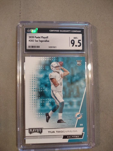 2020 Panini Playoff Rookie # 202 Tua Tagovailoa RC CGC 9.5 MINT+ DOLPHINS ⭐📈⏫💰