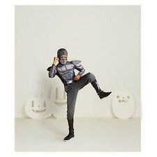 Kids' Light-Up Cyborg Ninja Halloween Costume Hooded Jumpsuit and Belt Medium