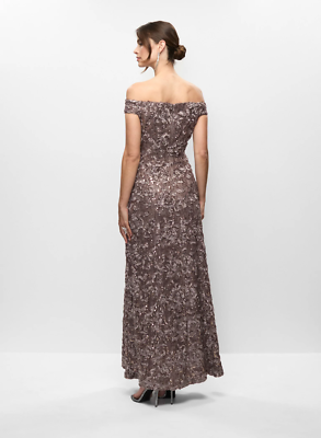 Melanie Lyne Embroidered Gown Size 8